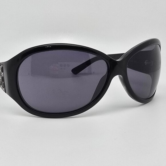 Salvatore Ferragamo 2122-B 101/87 Black Rhinestone Frame Grey Lens Sunglasses main image 4